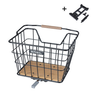 Basil Nordland - bicycle basket MIK - front and/or rear - black/natural