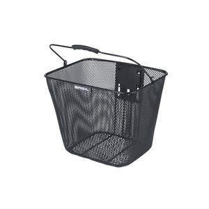 Basil Bilbao handlebar holder  - bicycle basket - front - including Basil KF handlebar holder - black