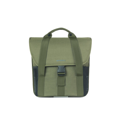 Basil GO - enkele fietstas - 16 liter - donkergroen