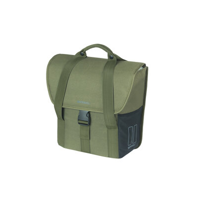 Basil GO - enkele fietstas - 16 liter - donkergroen