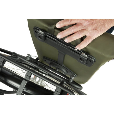 Basil City - fietsshopper MIK Studs - 14-16 liter - moss green