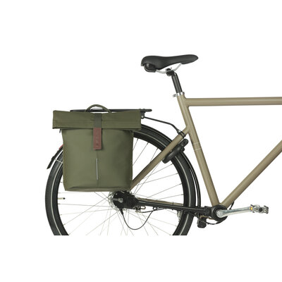 Basil City - fietsshopper MIK Studs - 14-16 liter - moss green