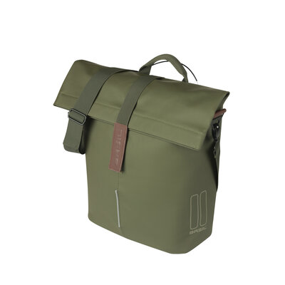 Basil City - fietsshopper MIK Studs - 14-16 liter - moss green