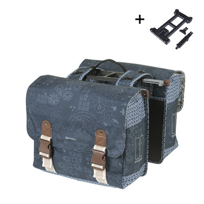 Basil Bohème MIK - doppelte Fahrradtasche - 35 Liter - blau