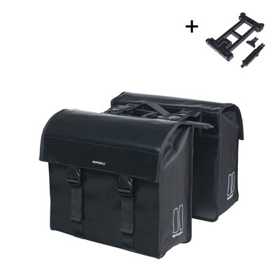Basil Urban Load - dubbele fietstas MIK - 48-53 liter - zwart