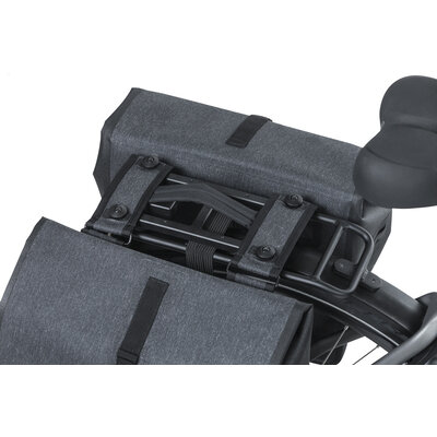 Basil Urban Dry MIK - double bicycle bag - 50 liter - charcoal melee