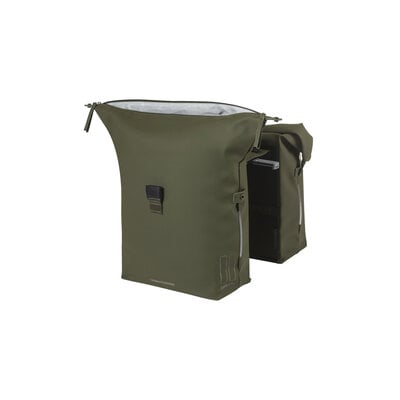 Basil SoHo Nordlicht MIK - bicycle double bag - 41 liter - moss green