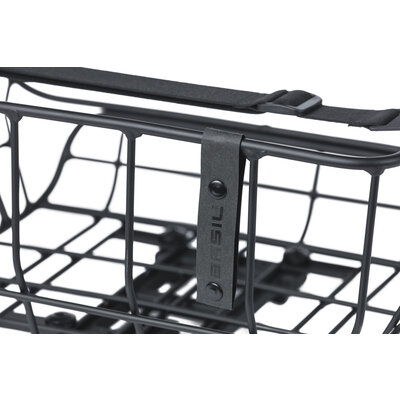 Basil Portland - bicycle basket MIK - rear - matt black