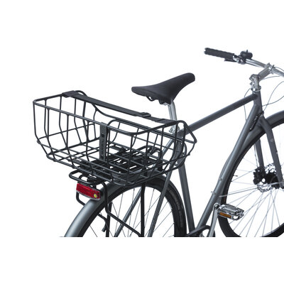 Basil Portland - Fahrradkorb MIK - hinten - mattschwarz