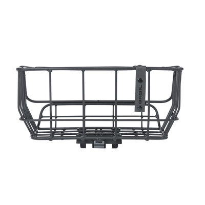 Basil Portland - bicycle basket MIK - rear - matt black