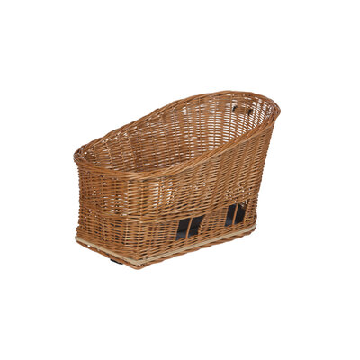 Basil Pasja - dog bicycle basket MIK - large- 50 cm - rear - natural