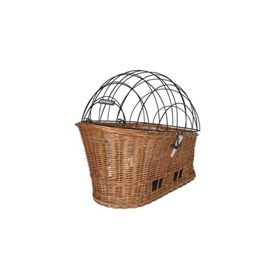 Basil Pasja - dog bicycle basket MIK - large- 50 cm - rear - natural