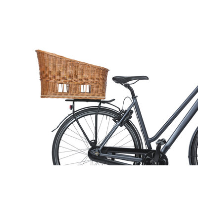 Basil Pasja - dog bicycle basket MIK - large- 50 cm - rear - natural