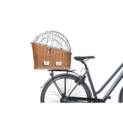 Basil Pasja - dog bicycle basket MIK - large- 50 cm - rear - natural