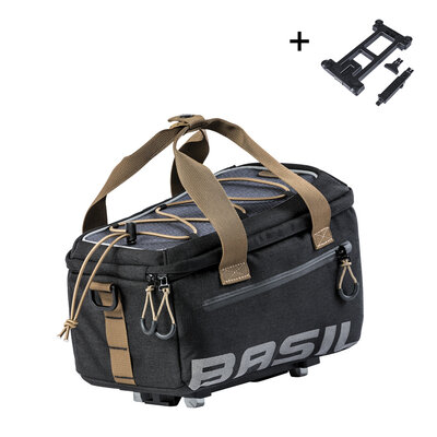 Basil Miles - Gepäckträgertasche MIK -  7 Liter - grau/schwarz