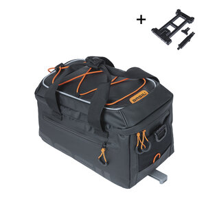 Basil Miles Tarpaulin - Gepäckträgertasche MIK - 7 Liter - schwarz/orange
