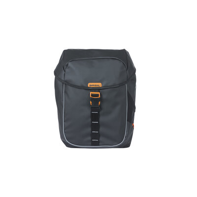Basil Miles Tarpaulin - dubbele fietstas MIK - 34 liter - zwart/oranje