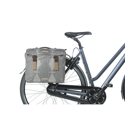 Basil Elegance - dubbele fietstas MIK - 40-49 liter - chateau taupe
