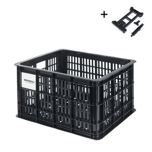 Basil bicycle crate M MIK - medium - 29.5 litres - black