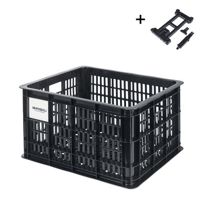Basil bicycle crate M MIK - medium - 29.5 litres - black