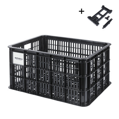 Basil bicycle crate MIK L - large - 40 litres - black