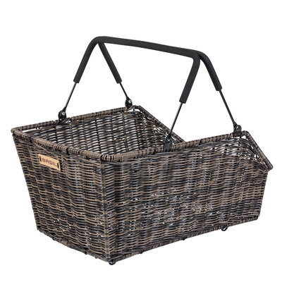 Basil Cento Rattan Look MIK - Fahrradkorb - hinten - braun