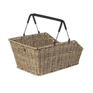 Basil Cento Rattan Look Multi - Fahrradkorb - hinten - hellbraun