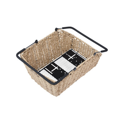 Basil Cento Rattan Look Multi - Fahrradkorb - hinten - hellbraun