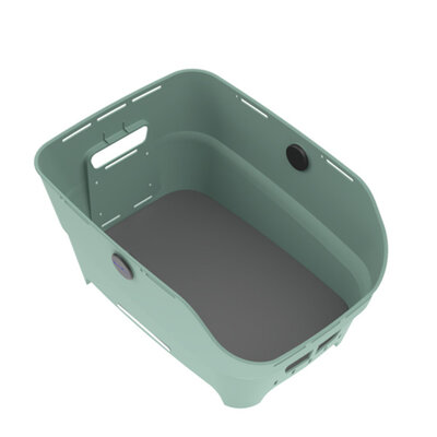 Basil Cento Neo WSL - Fahrradkorb hinten - silbergrün