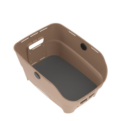 Basil Cento Neo WSL - rear bicycle basket - sand