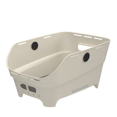 Basil Cento Neo WSL - Fahrradkorb hinten - cremefarben