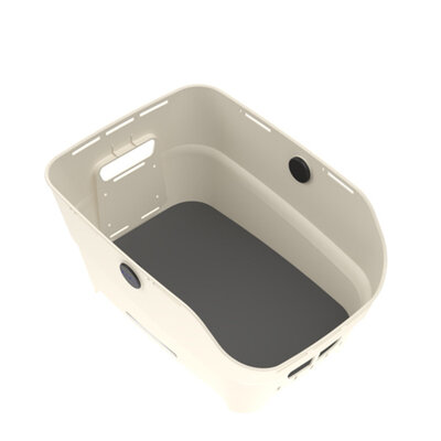 Basil Cento Neo WSL - rear bicycle basket - off-white