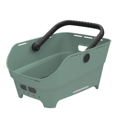 Basil Cento Neo MIK - rear bicycle basket - silvergreen