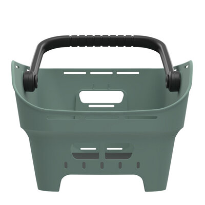 Basil Cento Neo MIK - rear bicycle basket - silvergreen