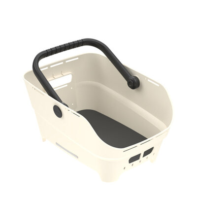 Basil Cento Neo MIK - rear bicycle basket - off-white