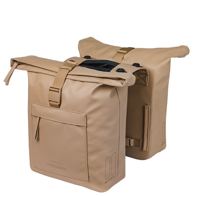 Basil Brooklyn - double pannier bag MIK - 41L - sand