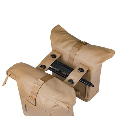 Basil Brooklyn - double pannier bag MIK - 41L - sand