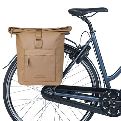 Basil Brooklyn - double pannier bag MIK - 41L - sand