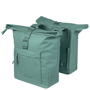 Brooklyn - double pannier bag silvergreen