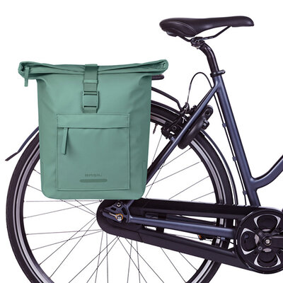 Basil Brooklyn - Fahrrad Doppeltasche - 41L - silbergrün