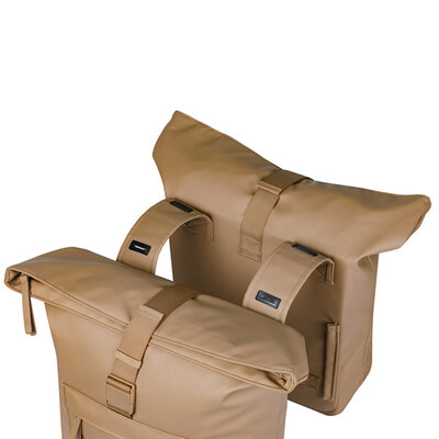 Basil Brooklyn - Fahrrad Doppeltasche - 41L - sandfarben