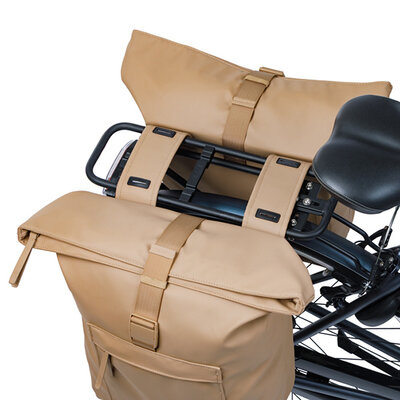 Basil Brooklyn - Fahrrad Doppeltasche - 41L - sandfarben