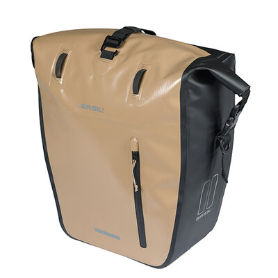 Basil Rivo L - Einzeltasche - Tarpaulin MIK Hooks - 25-31L - sand/schwarz