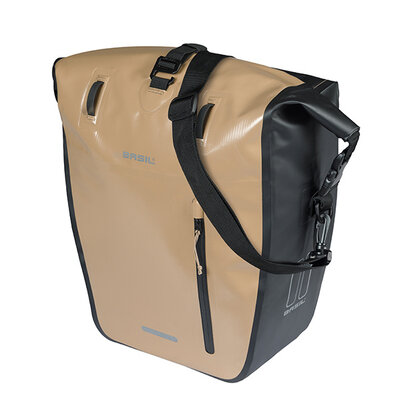 Basil Rivo L - Einzeltasche - Tarpaulin MIK Hooks - 25-31L - sand/schwarz