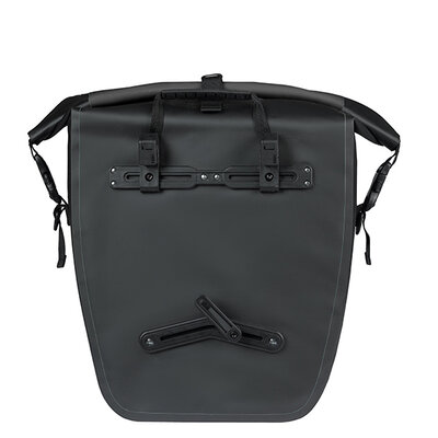 Basil Rivo L - single bag tarpaulin MIK Hooks - 25–31L - black