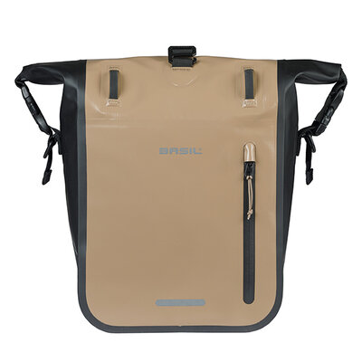 Basil Rivo M - Einzeltasche - Tarpaulin MIK Hooks - 12-15L - sand/schwarz