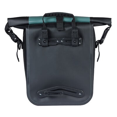 Basil Rivo M - single bag tarpaulin MIK Hooks - 12–15L - silvergreen/black