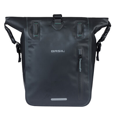 Basil Rivo M - single bag tarpaulin MIK Hooks - 12–15L - black