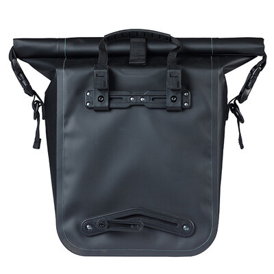 Basil Rivo M - enkele tas tarpaulin MIK Hooks - 12-15L - zwart