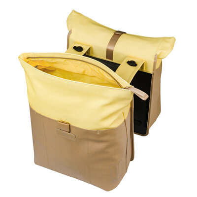 Basil Vive - double pannier bag MIK - 28–35L - sand/yellow